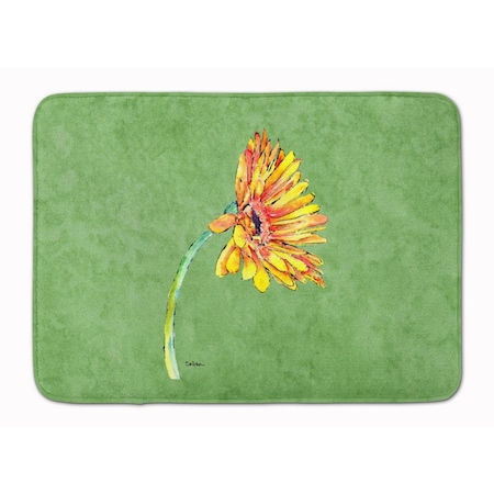 Carolines Treasures Gerber Daisy Orange Machine Washable Memory Foam Mat 8854RUG